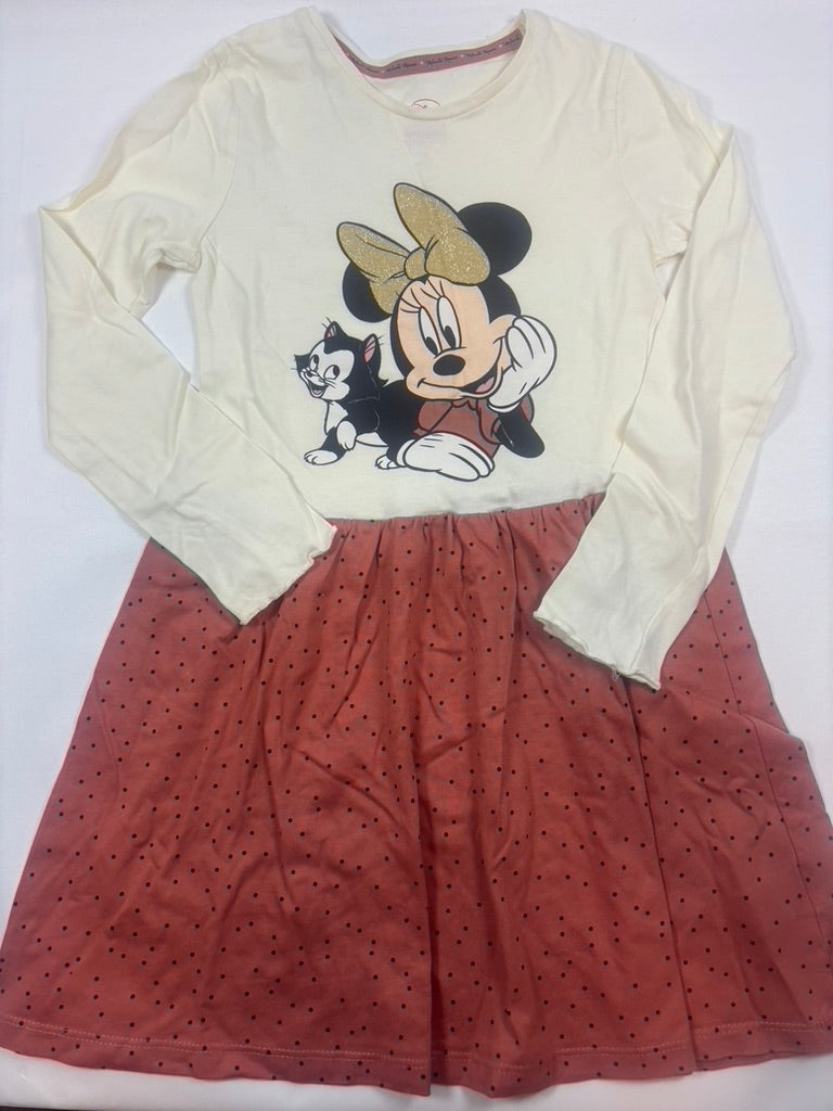 Robe blanche et terre cuite motif Minnie – C&A – Fille 128