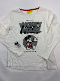 T-shirt manches longues blanc motif Minnie à perles fille – Disney – Taille 110