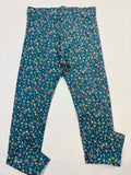 Legging vert motif fleurs fille – taille 128