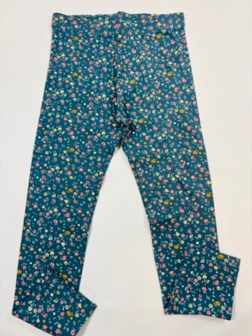 Legging vert motif fleurs fille – taille 128