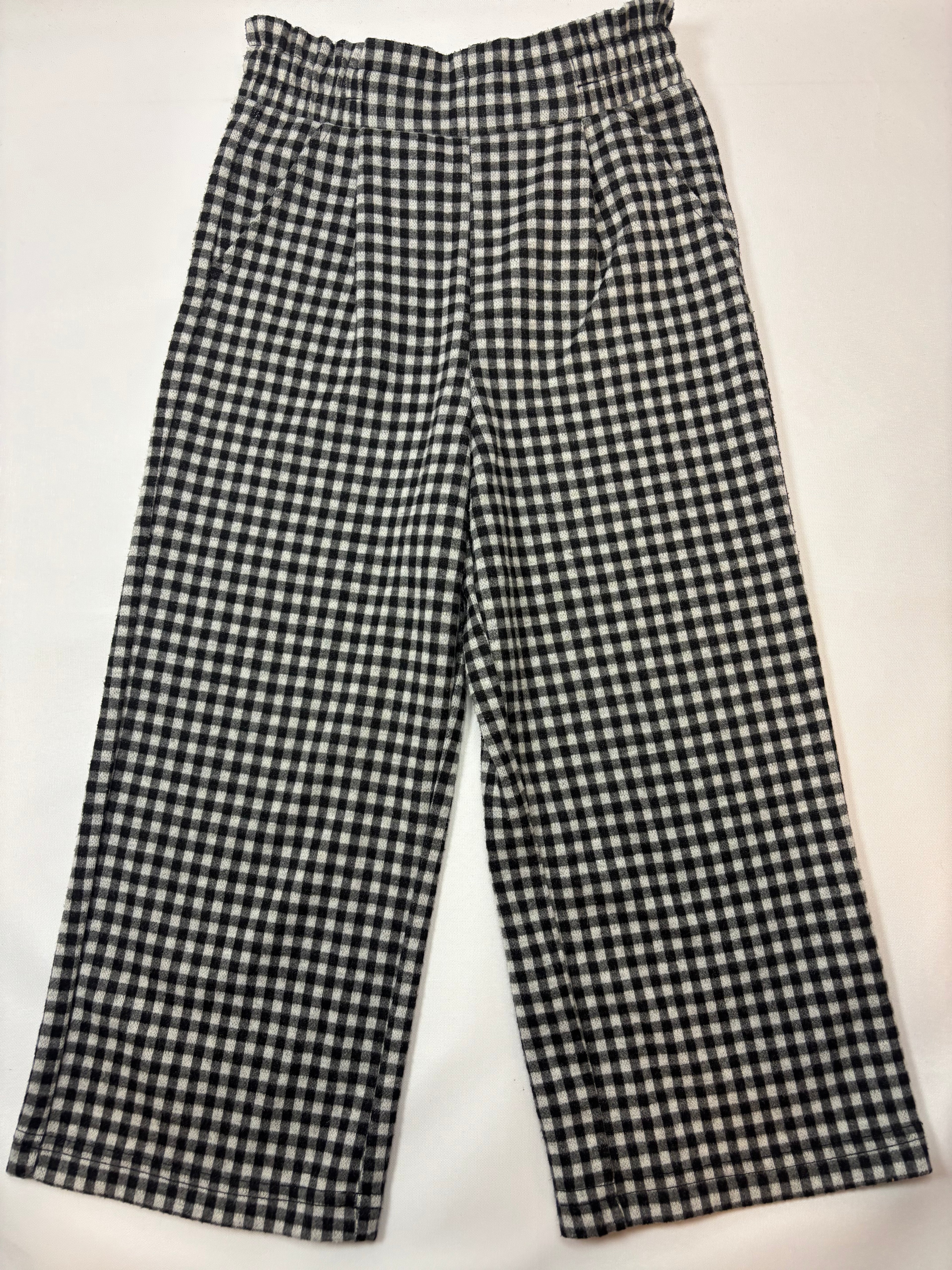 Pantalon coton Kiabi fille noir et blanc – Taille 98/104