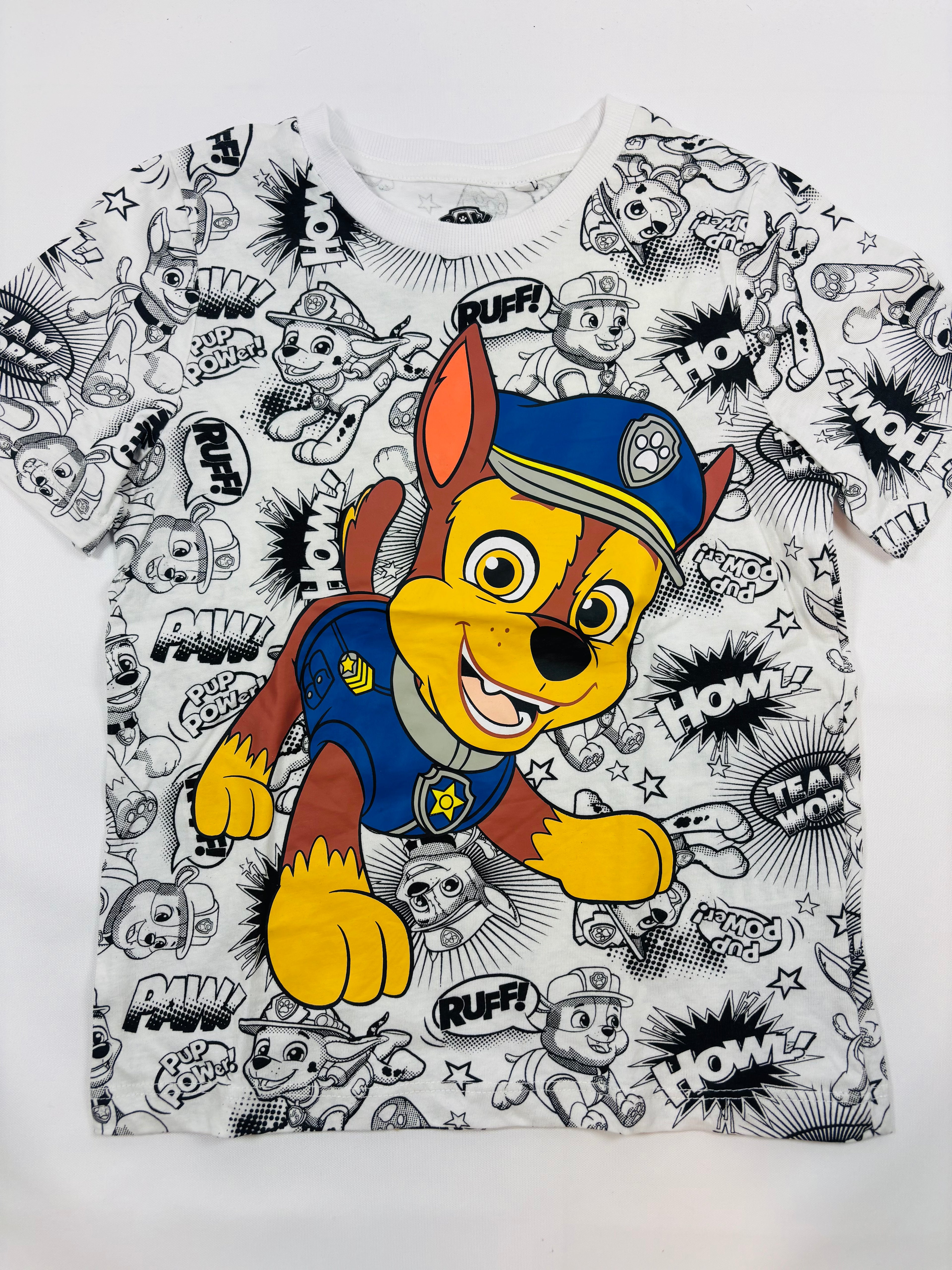 T-shirt blanc motif Pat' Patrouille – Smile – Garçon 110-116