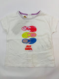 T-shirt blanc motif sandales – Fille – 74