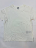 T-shirt blanc uni unisexe – taille 86