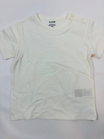 T-shirt blanc uni unisexe – taille 86