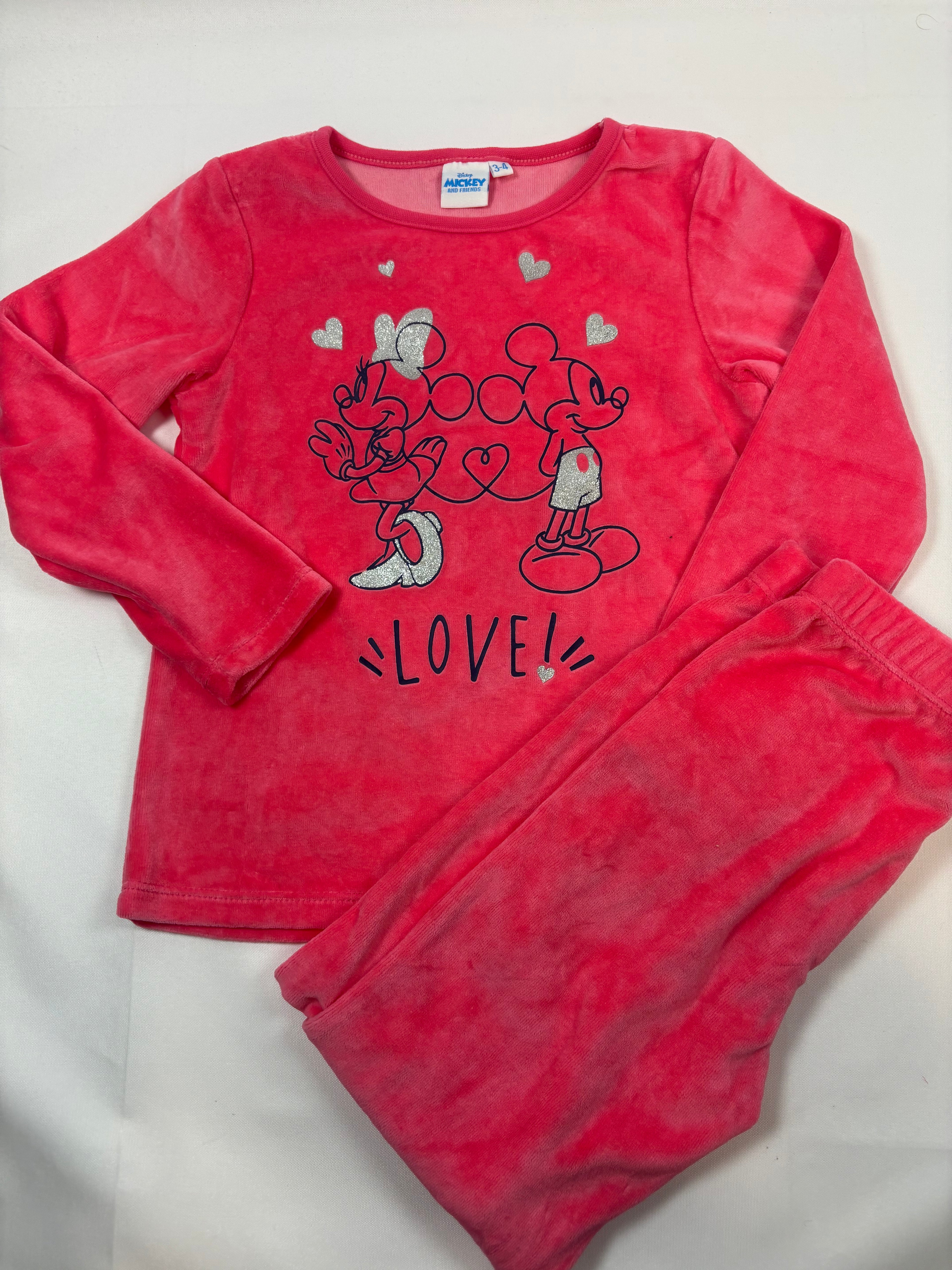 Pyjama 2 pièces rose motif Minnie et Mickey – Disney – Fille 98-104