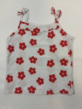 Débardeur blanc motif fleurs fille – taille 80