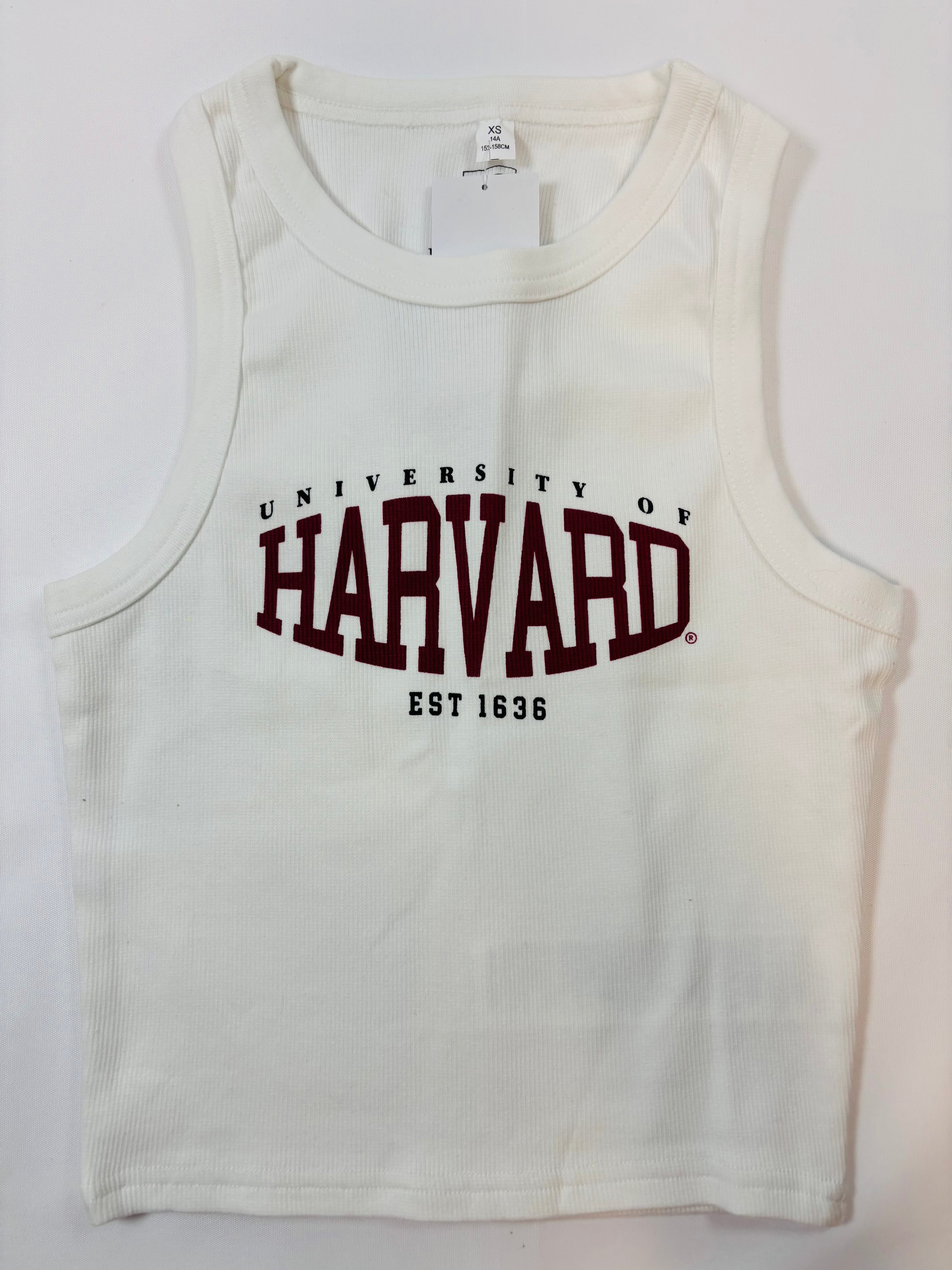 Débardeur blanc uni – Fille – 152-158