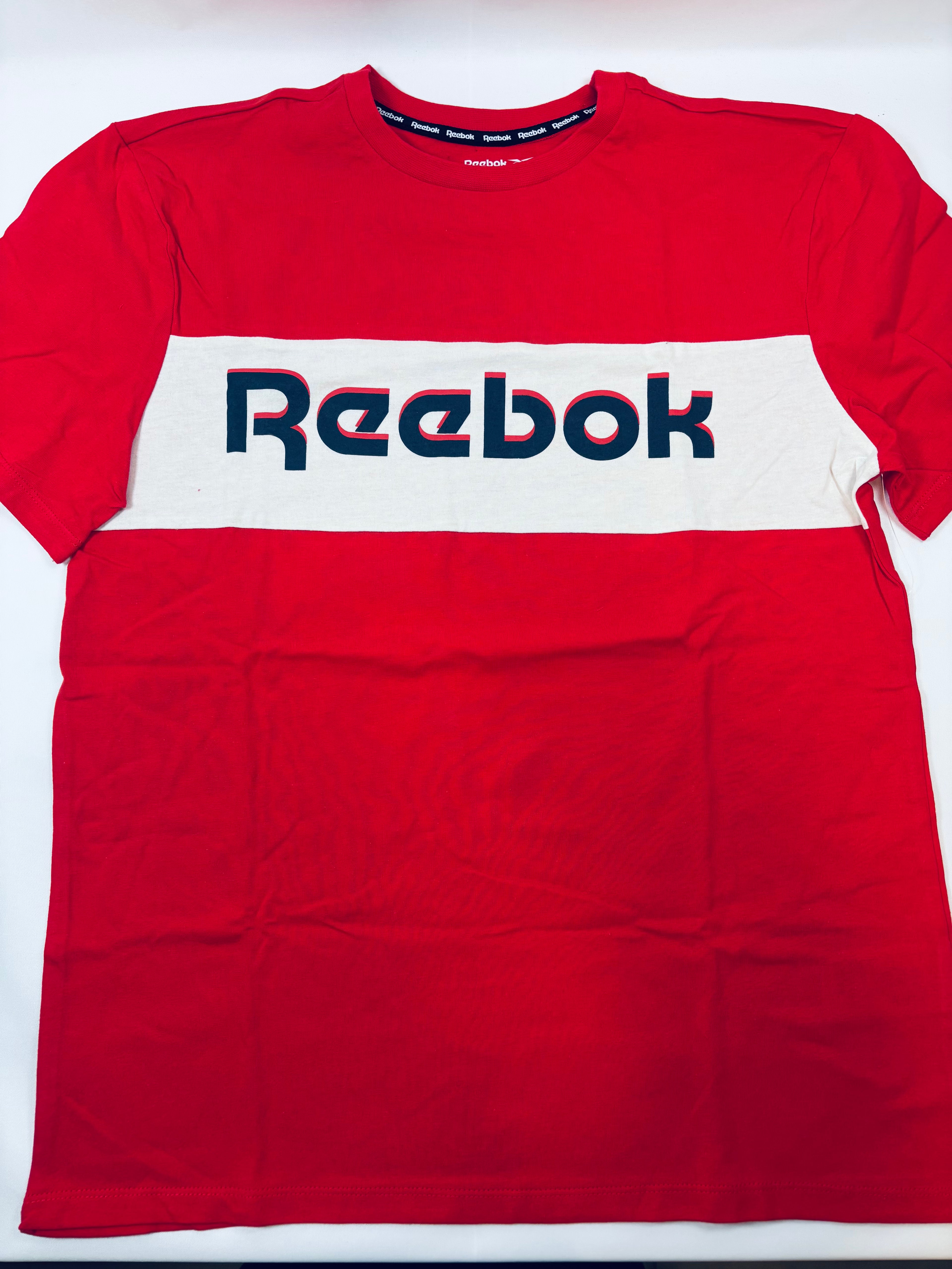 T-shirt garçon rouge logo blanc 176 - Reebok