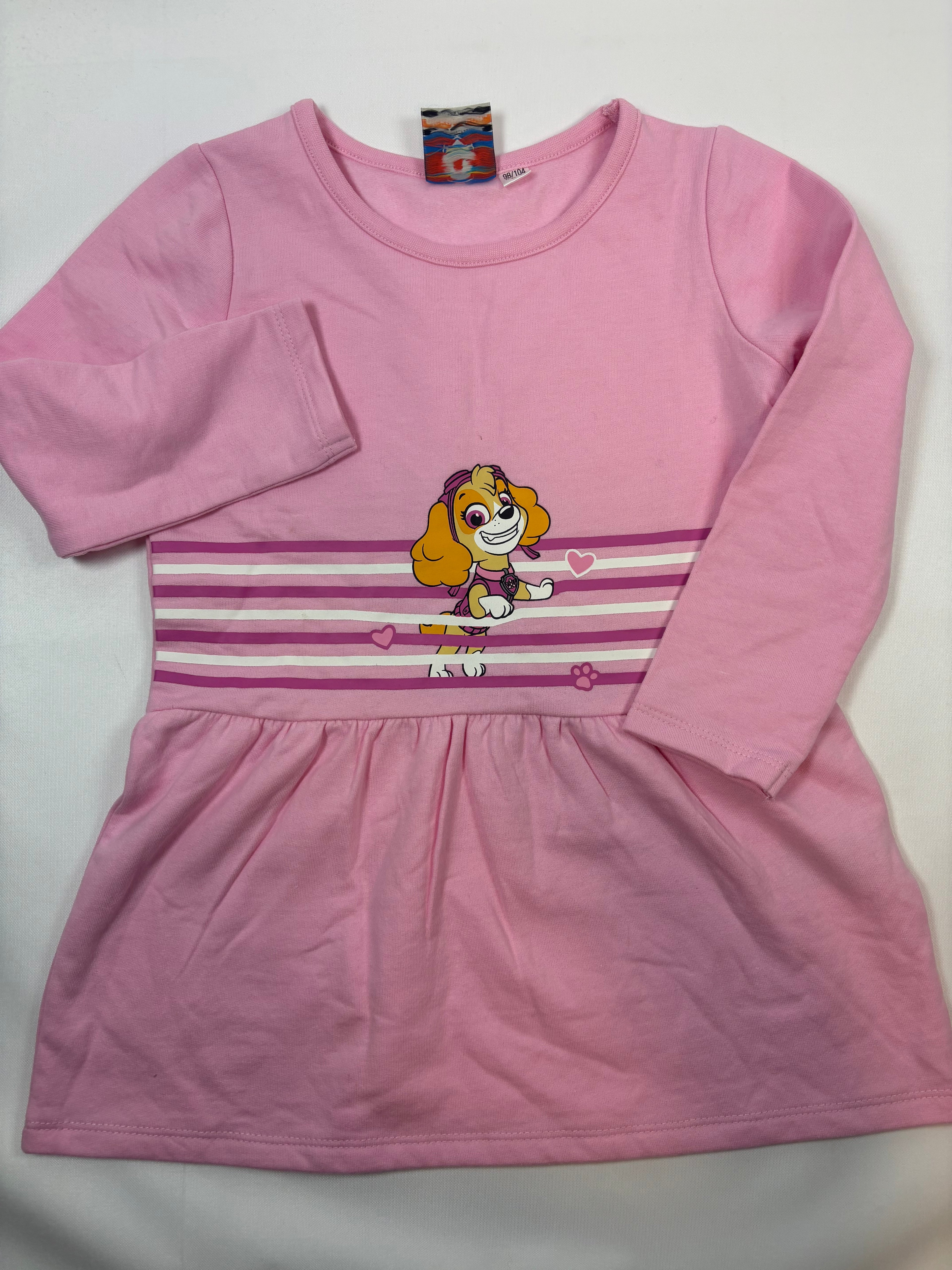 Robe rose motif Stella – Pat' Patrouille – Fille 98-104