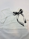 T-shirt Blanc Motif Nœud – Fille – 140