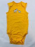 Body orange motif zèbre garçon – taille 80