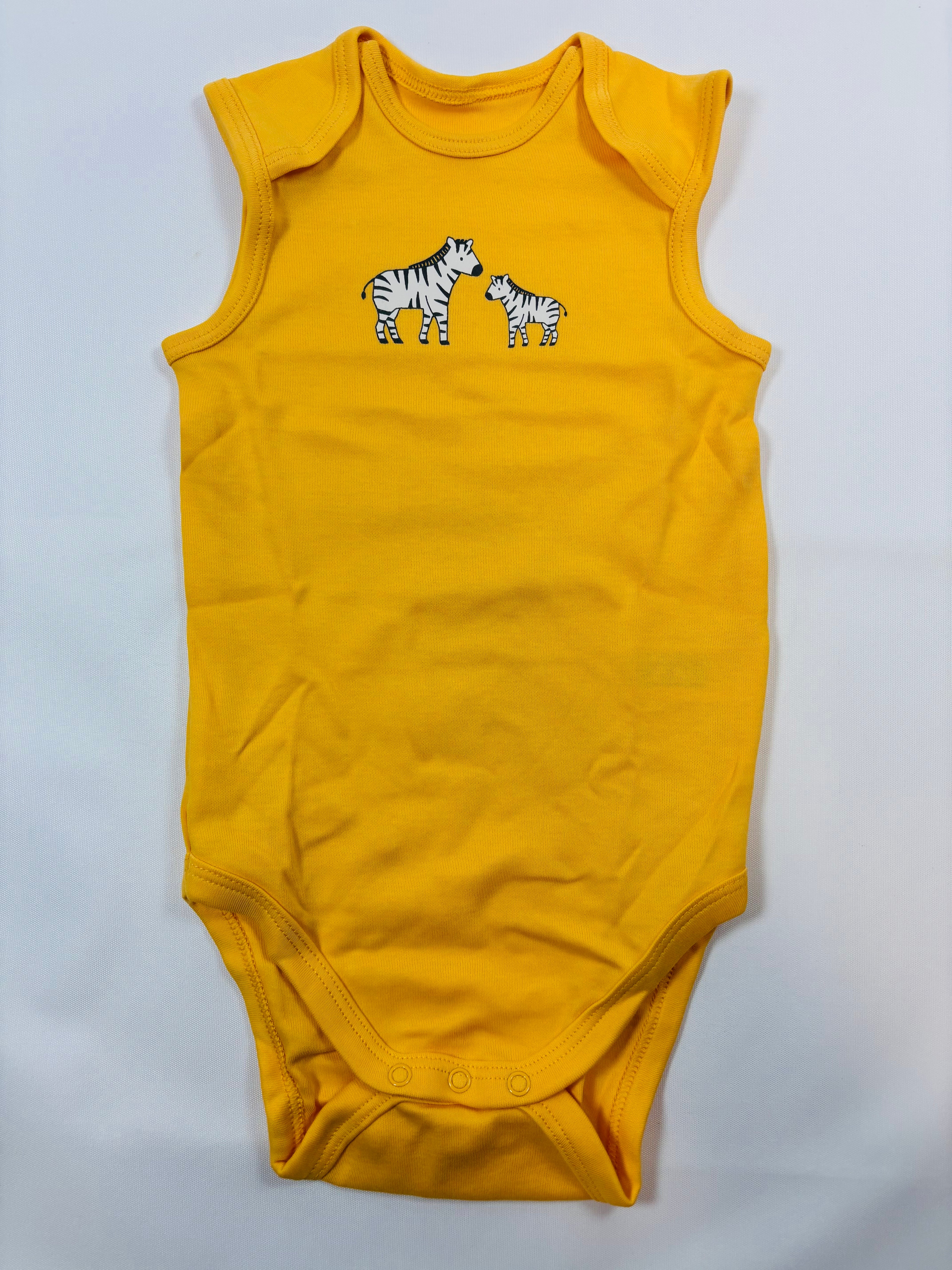 Body orange motif zèbre garçon – taille 80