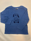 Sweat-shirt bleu motif chien Smile – Taille 86/92