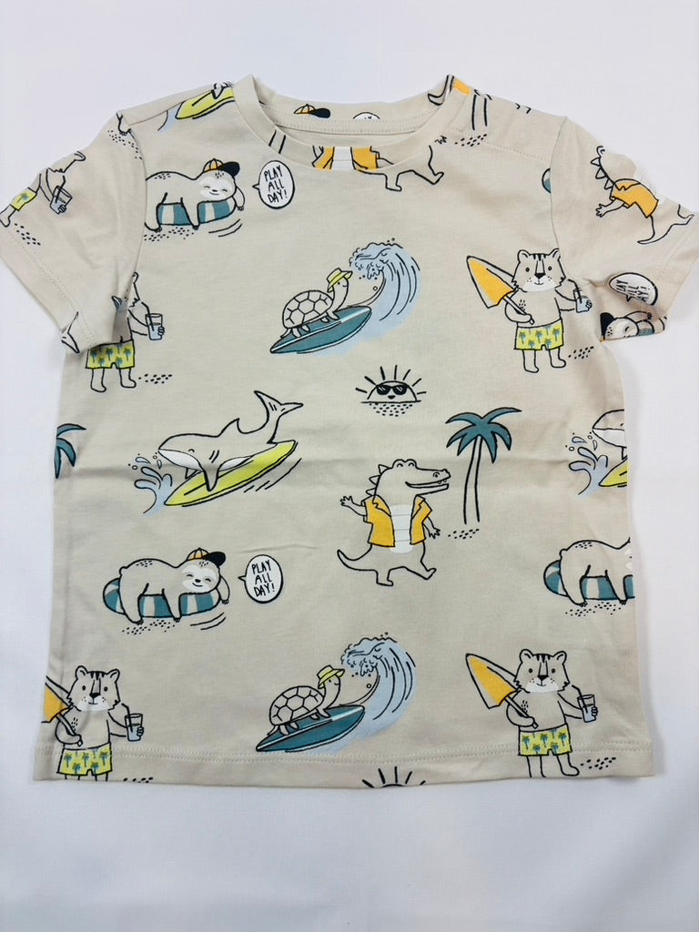 T-shirt beige motif animaux C&A – Garçon