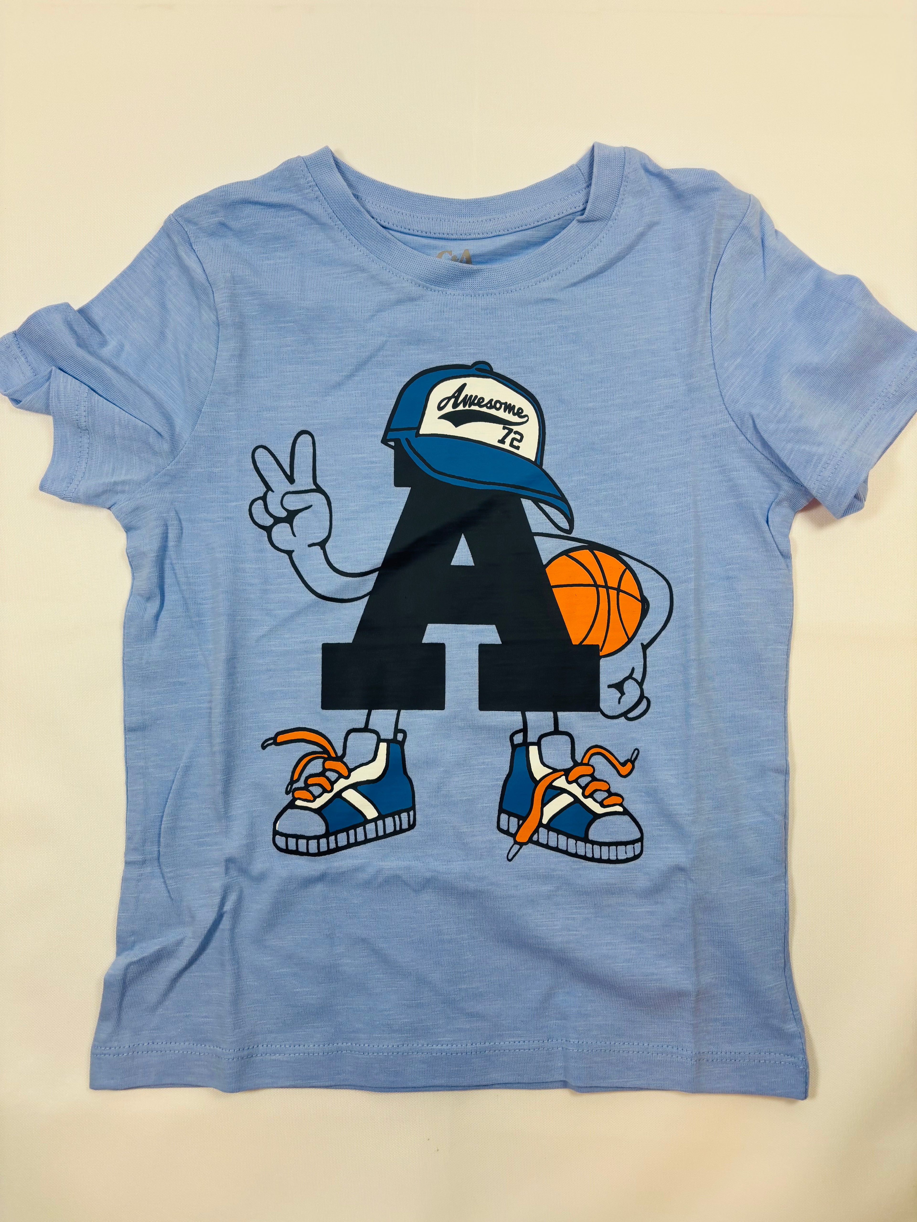 T-shirt motif Baskets – Bleu 110 (C&A)