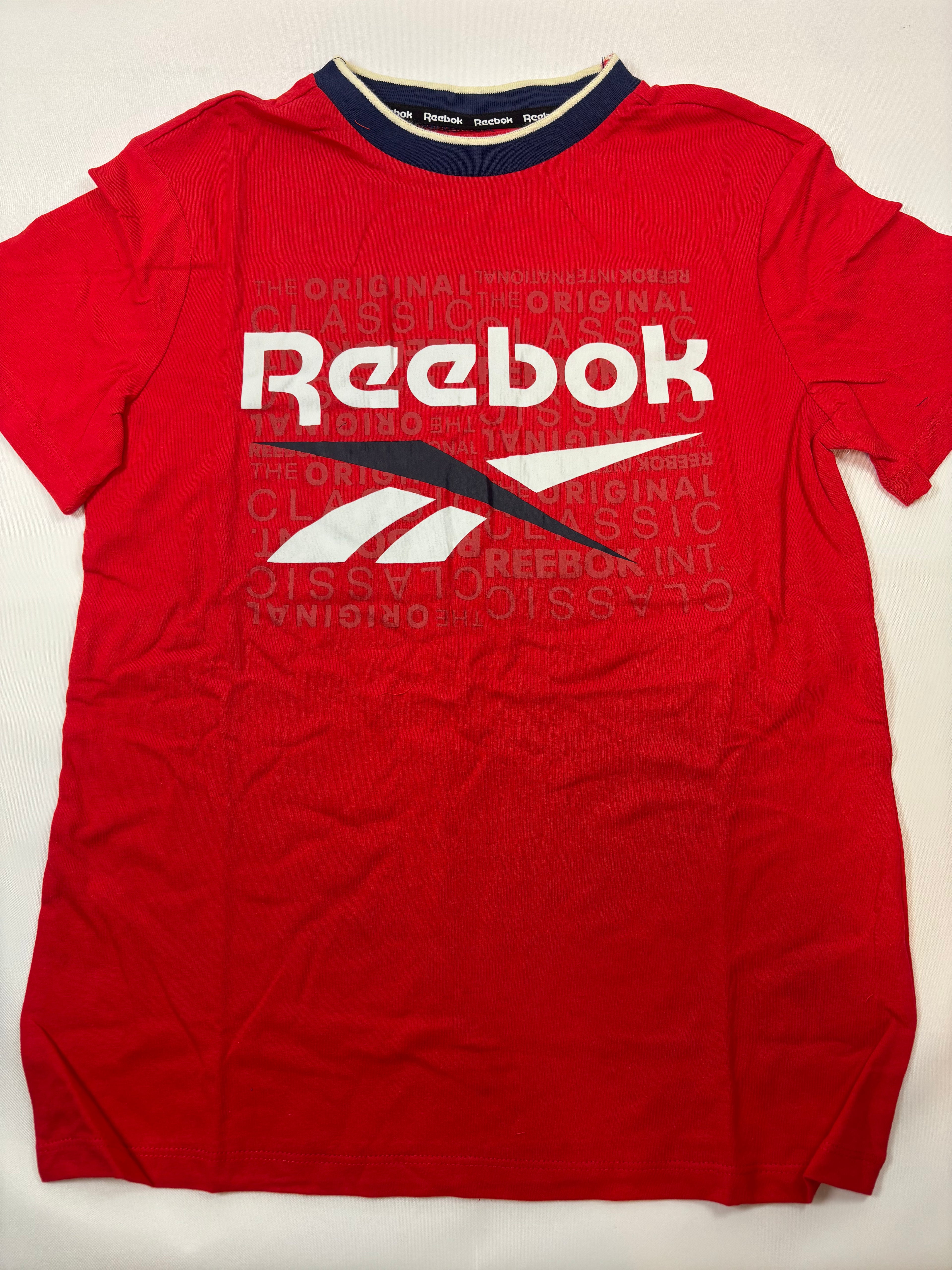 T-shirt rouge logo blanc Reebok – Garçon 152 (11-12 ans)