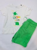 Ensemble t-shirt short vert et blanc - Orchestra - 86