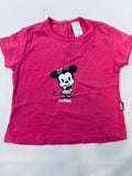 T-shirt rose motif Minnie – Fille – 74