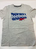 T-shirt gris logo bleu Reebok – Garçon 152 (11-12 ans)