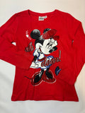 T-shirt manches longues rouge motif Minnie