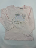 T-shirt manches longues rose motif chat fille – Orchestra – Taille 92