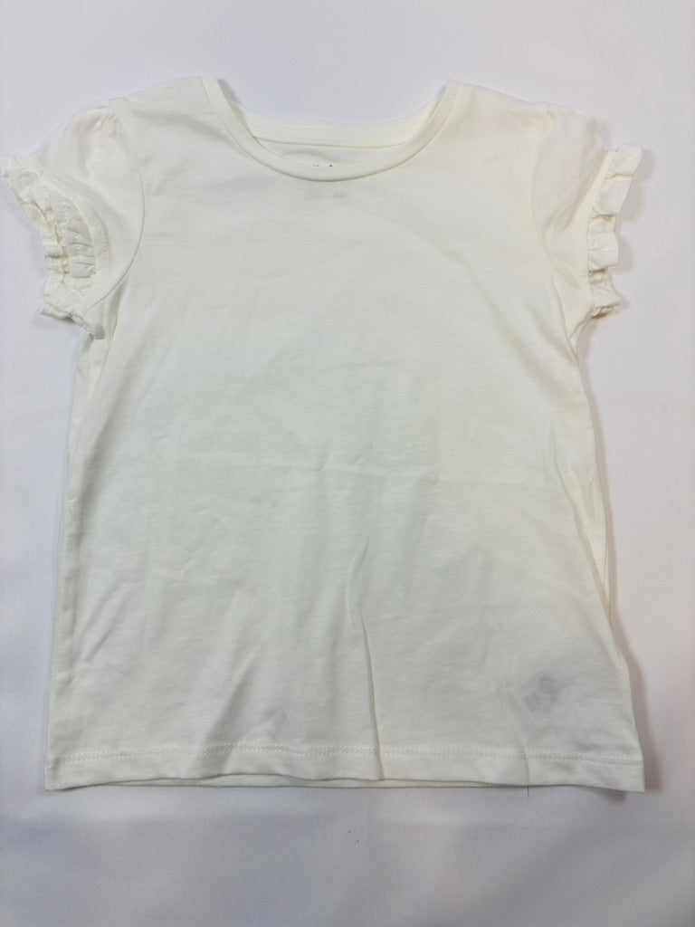 T-shirt Blanc Uni – Fille – 104