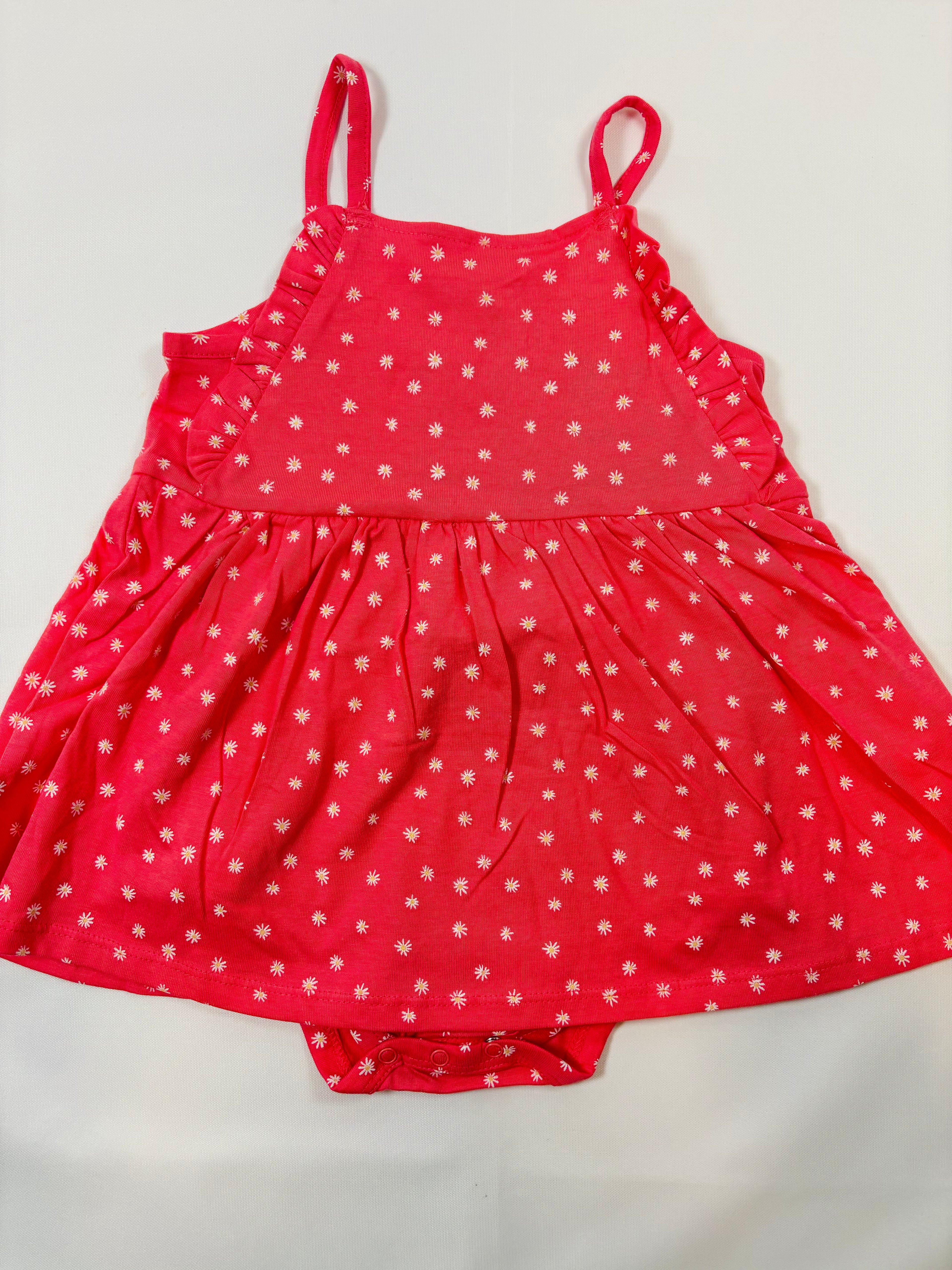 Robe rose petits pois blanc – Fille – 86