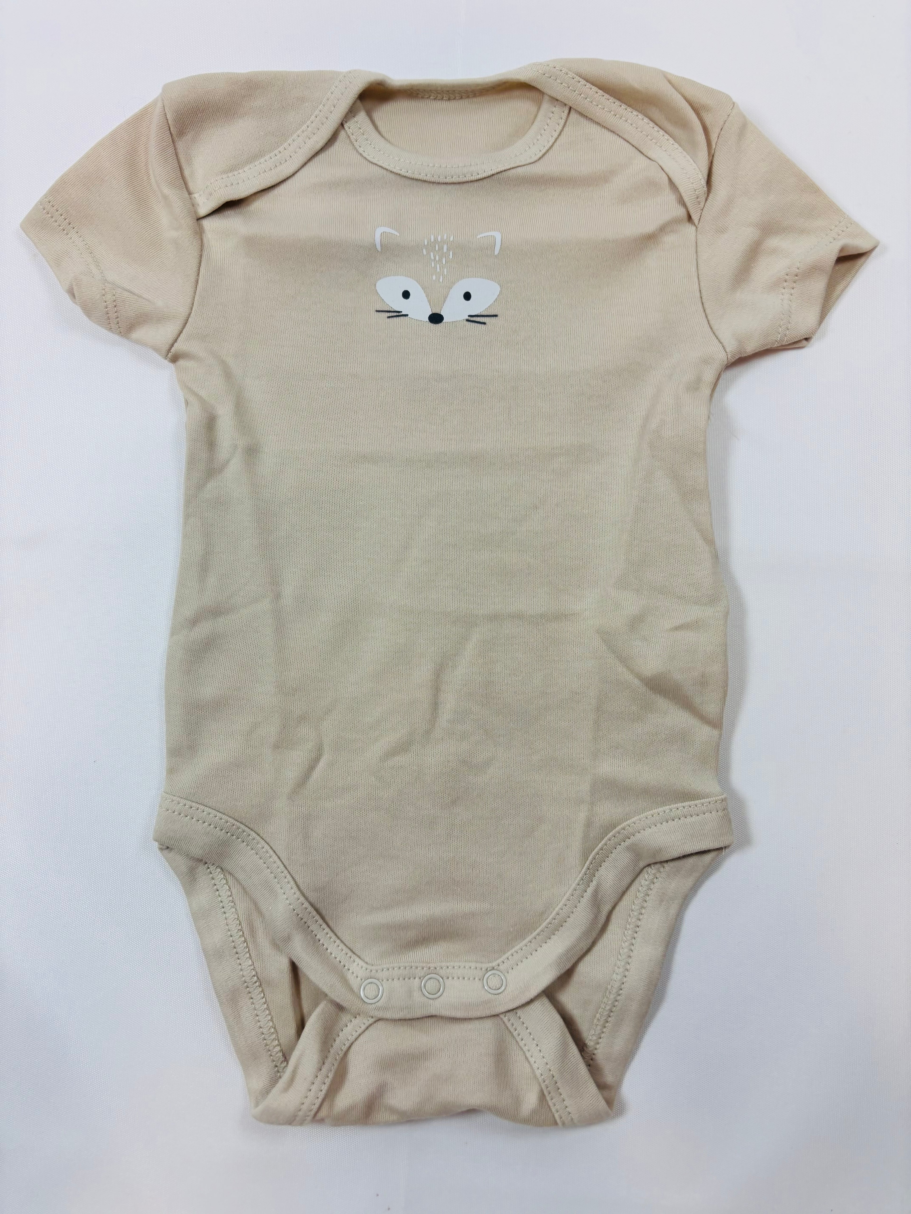 Body beige clair motif renard – Unisexe – 68