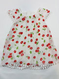 Robe blanche motif cerises - Boboli - 80
