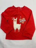 Sweat-shirt rouge motif lama – Orchestra – Fille 86