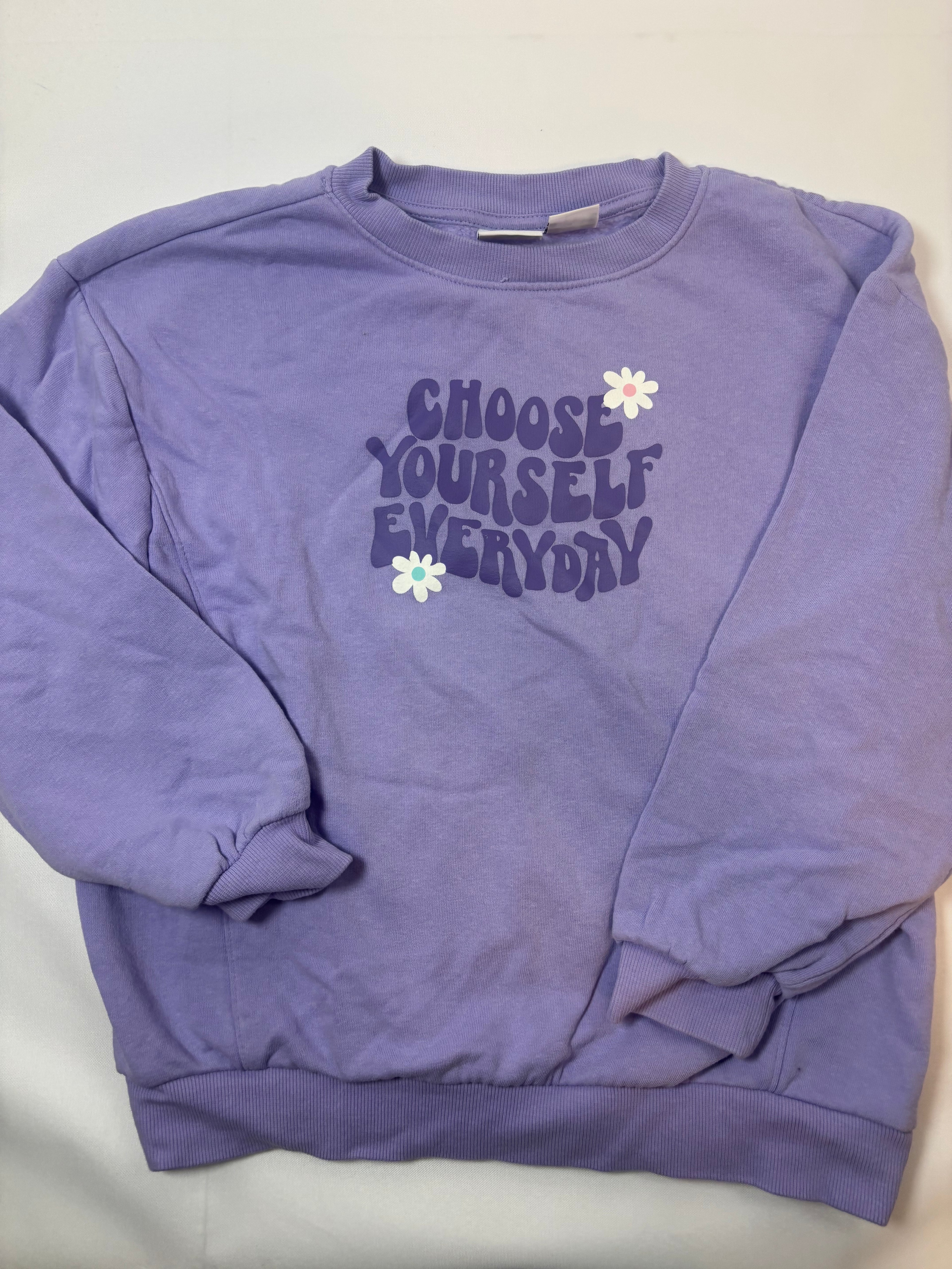 Pull violet uni – Smile – Fille 134-140