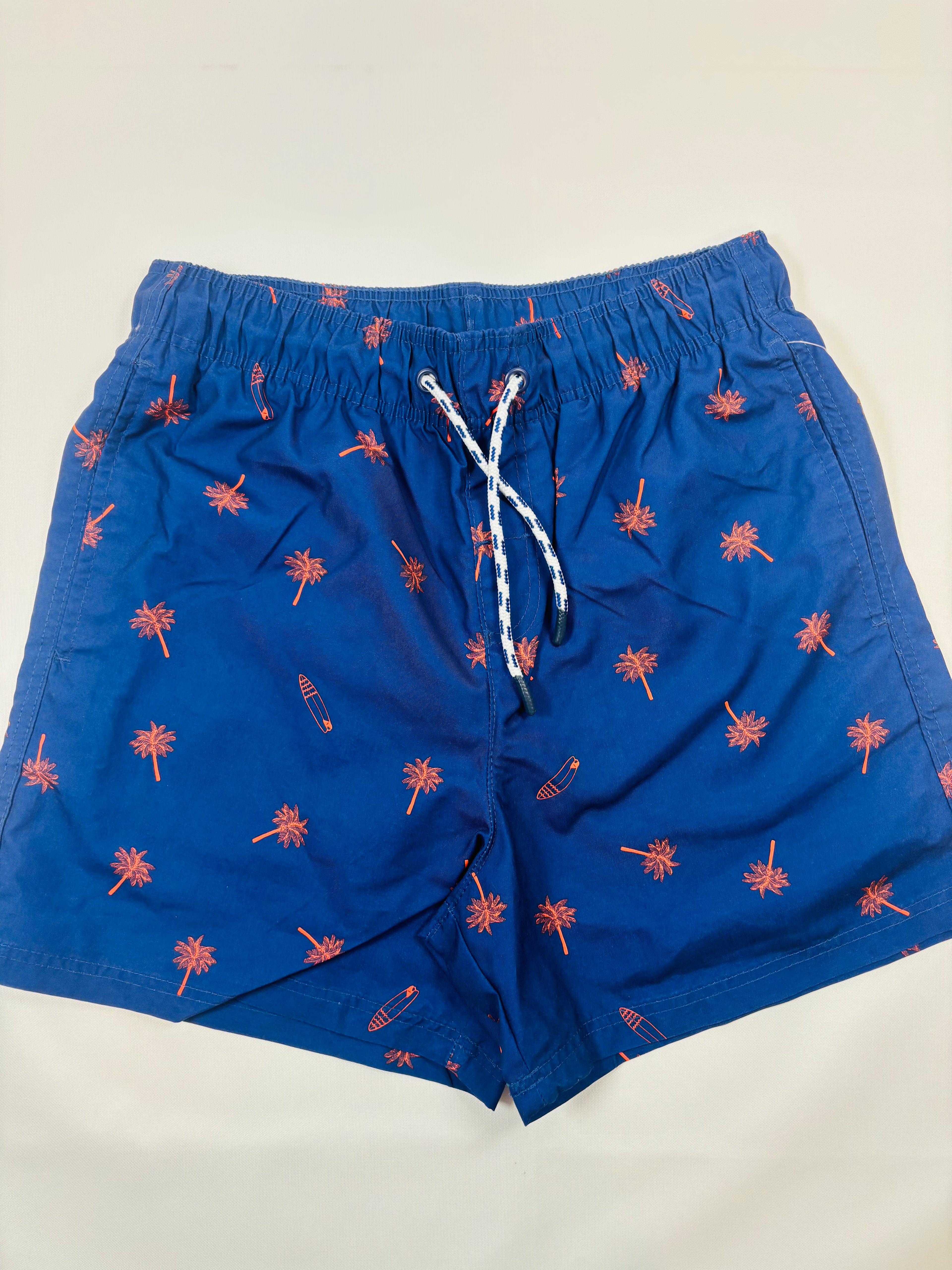 Boxer de bain bleu motif palmiers C&A – Garçon