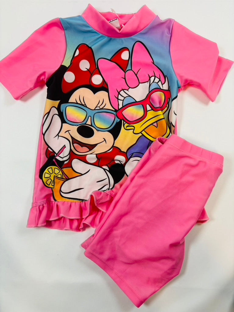 Maillot de bain rose motif Minnie fille – taille 98/104