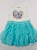 Robe Stitch blanche et turquoise C&A – Fille