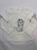 Sweat-shirt blanc motif Marie (Aristochats) – Orchestra – Fille 86