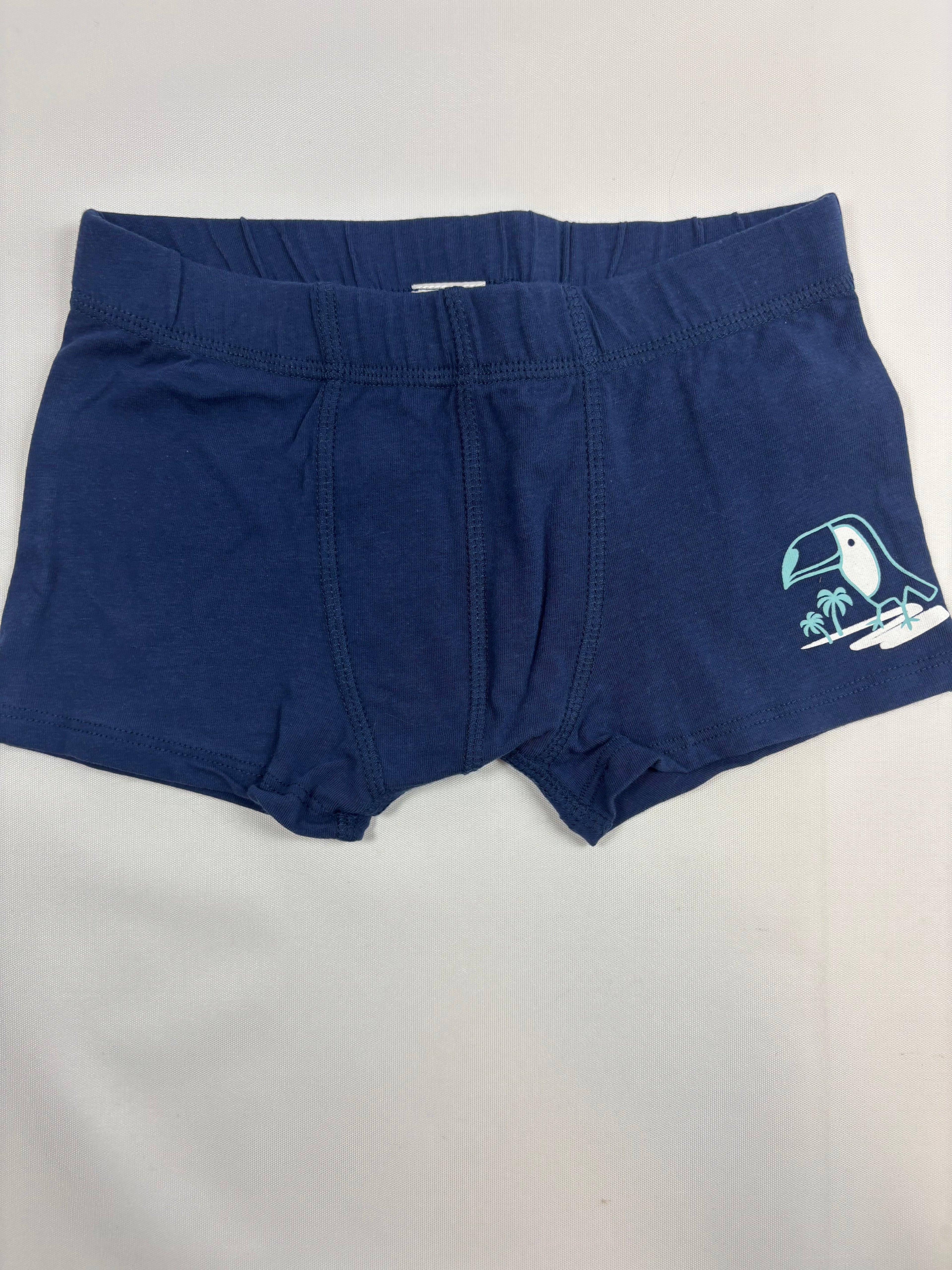 Boxer bleu foncé motif toucan Migros – garçon, 110-116