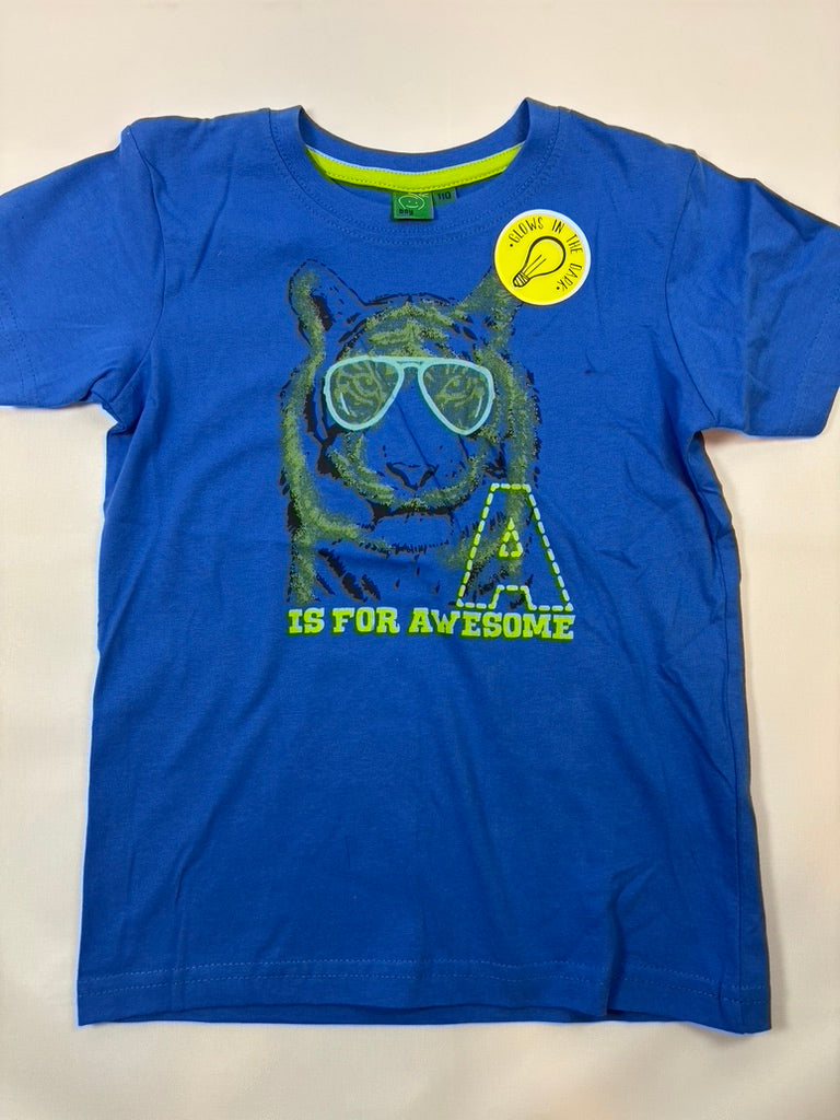 T-shirt bleu motif ours – Garçon – 116