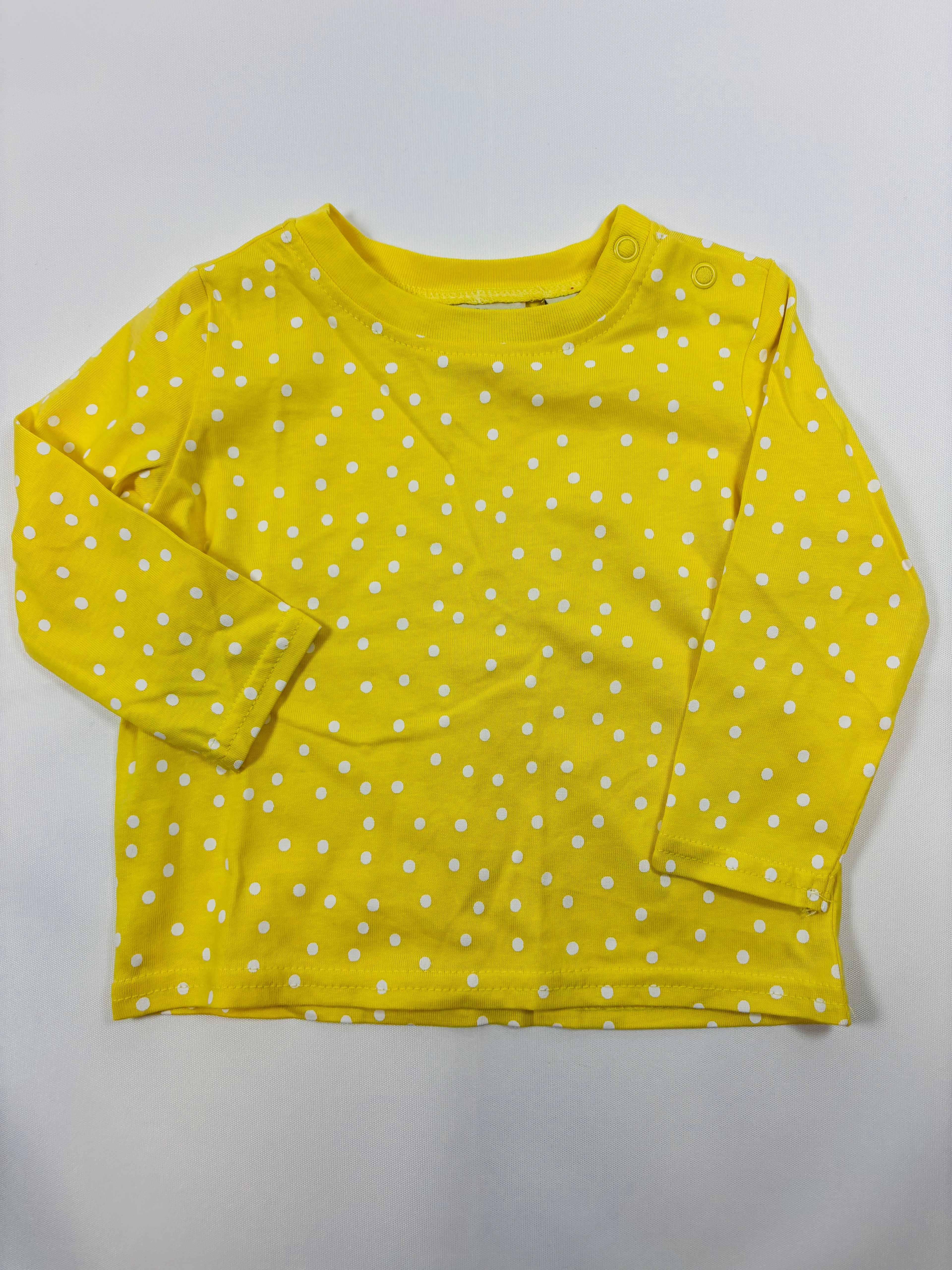 T-shirt Manches Longues Jaune à Petits Pois Neuf – Lupilu | Taille 68 Fille