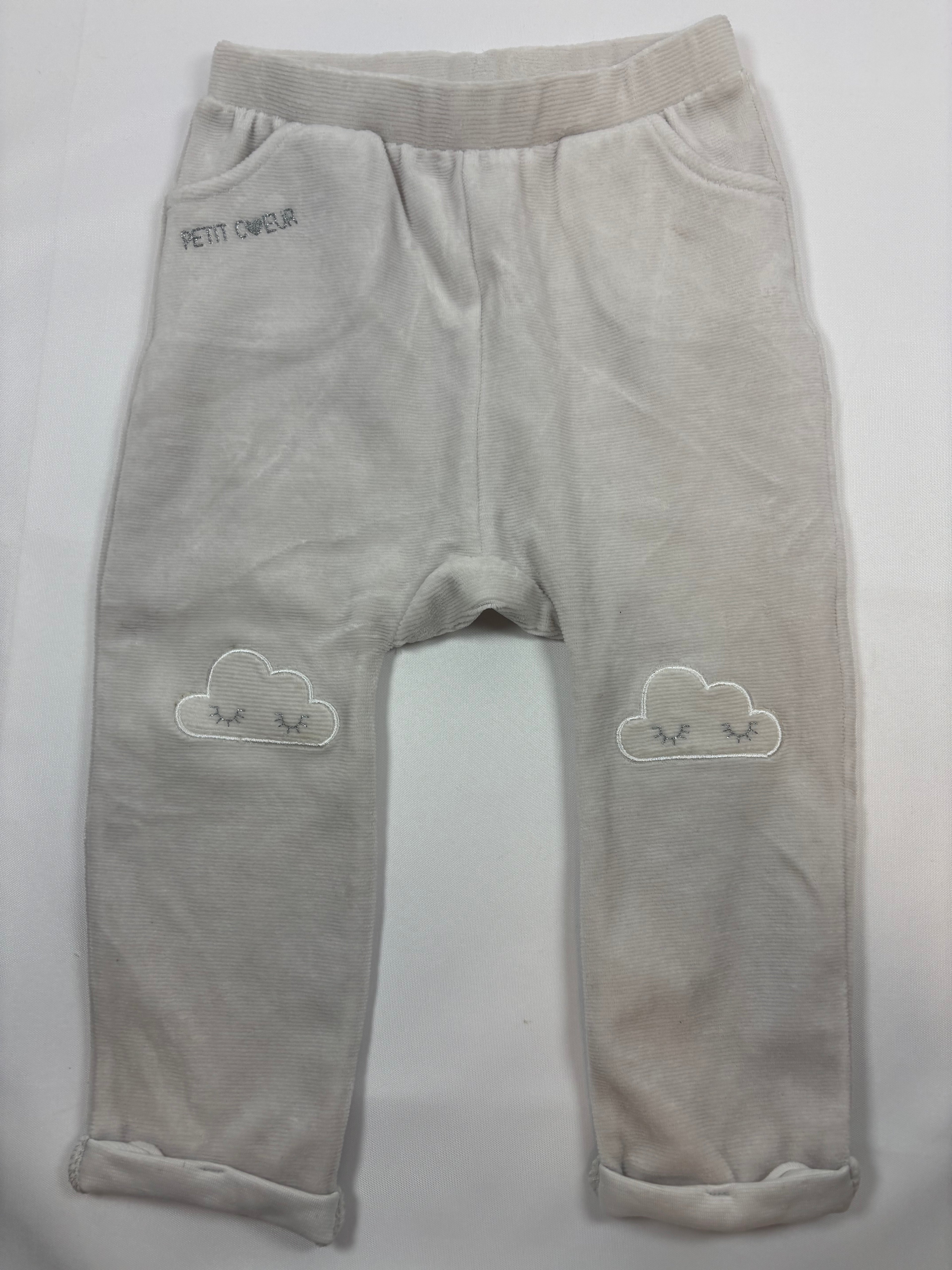 Pantalon doublé gris motif nuage – Orchestra – Fille 86