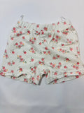 Short blanc motifs fleurs fille – taille 80