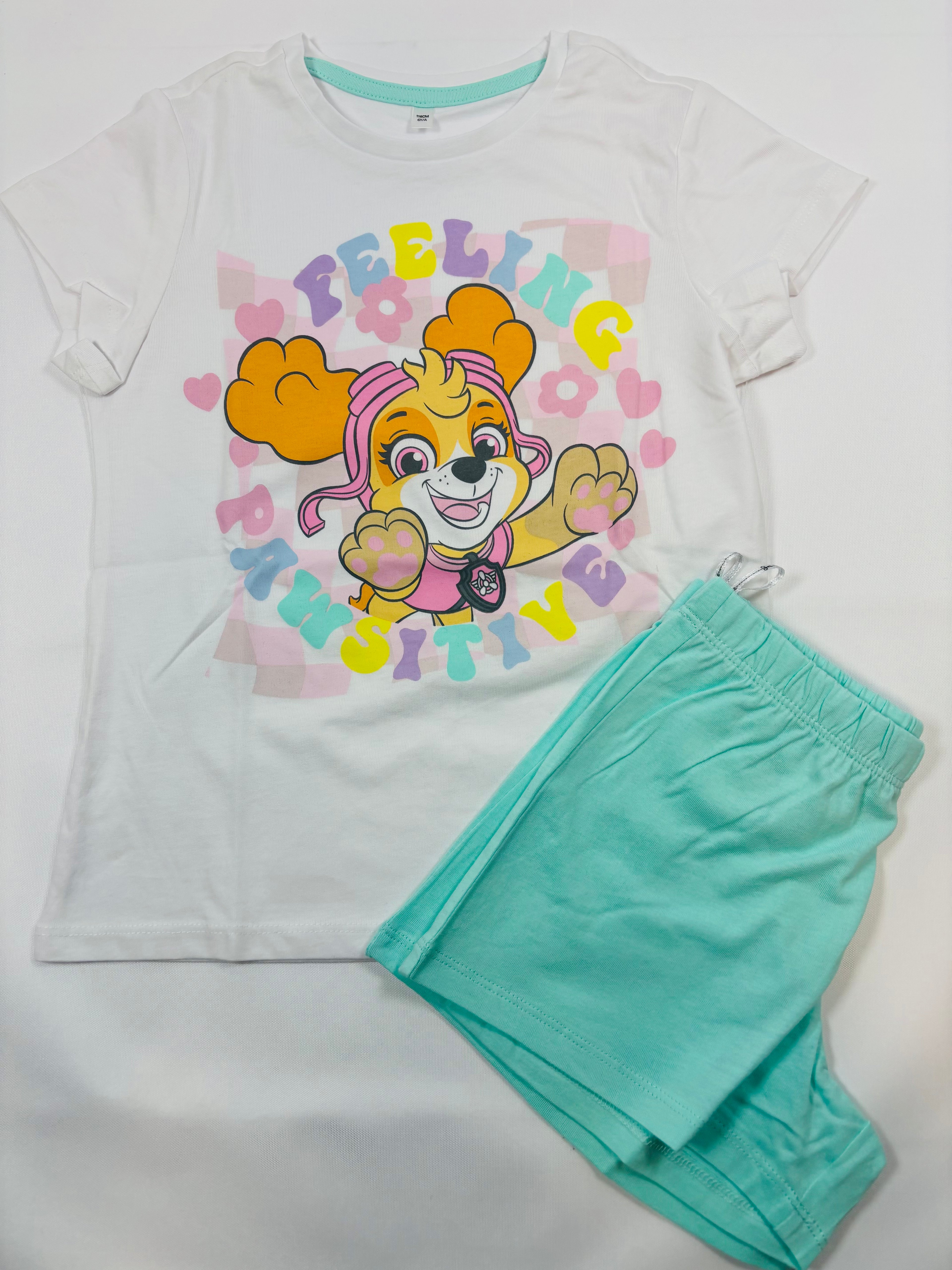Pyjama Pat Patrouille blanc et turquoise C&A – Fille