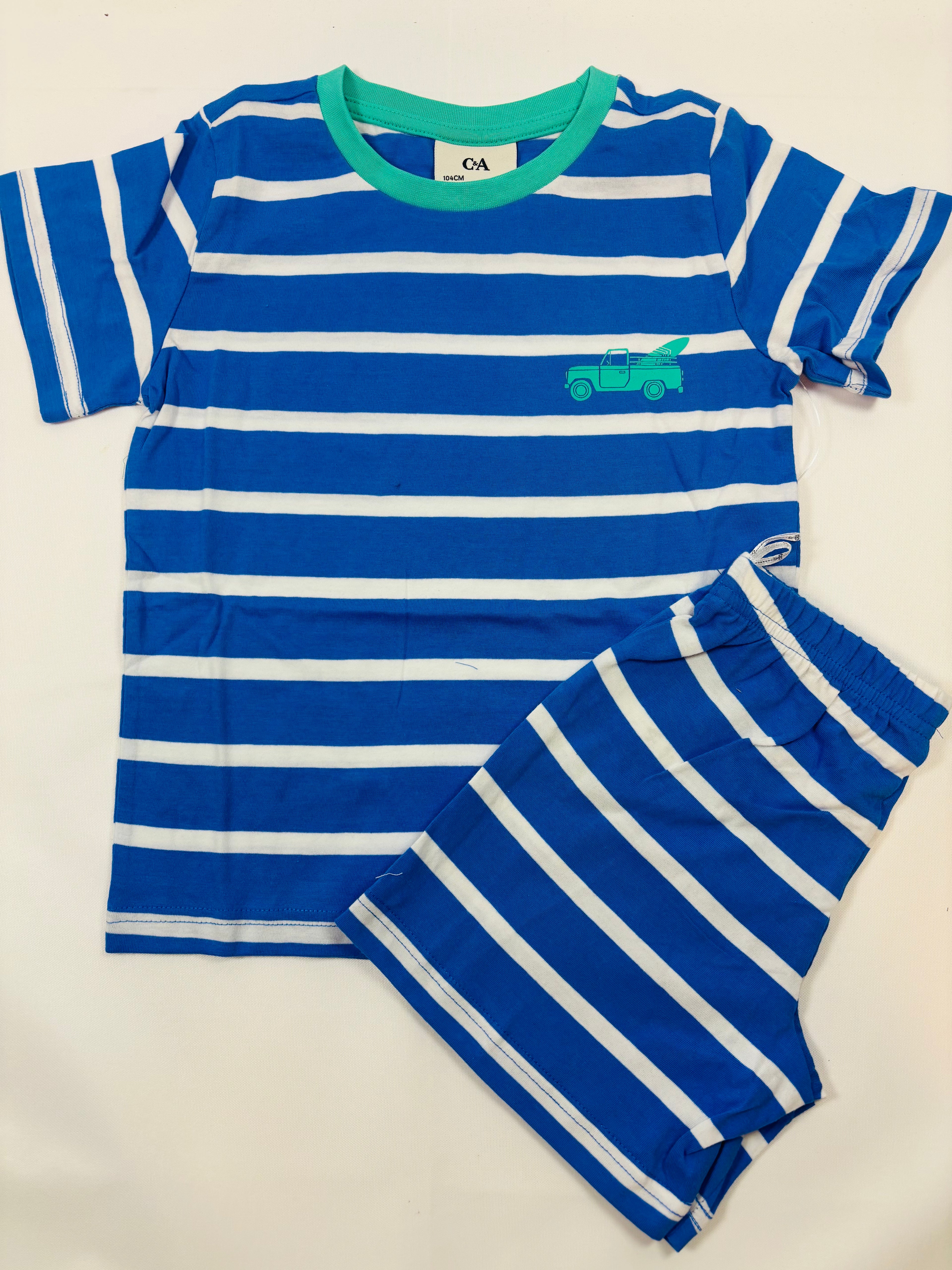 Ensemble court rayé – Bleu & Blanc 104 (C&A)