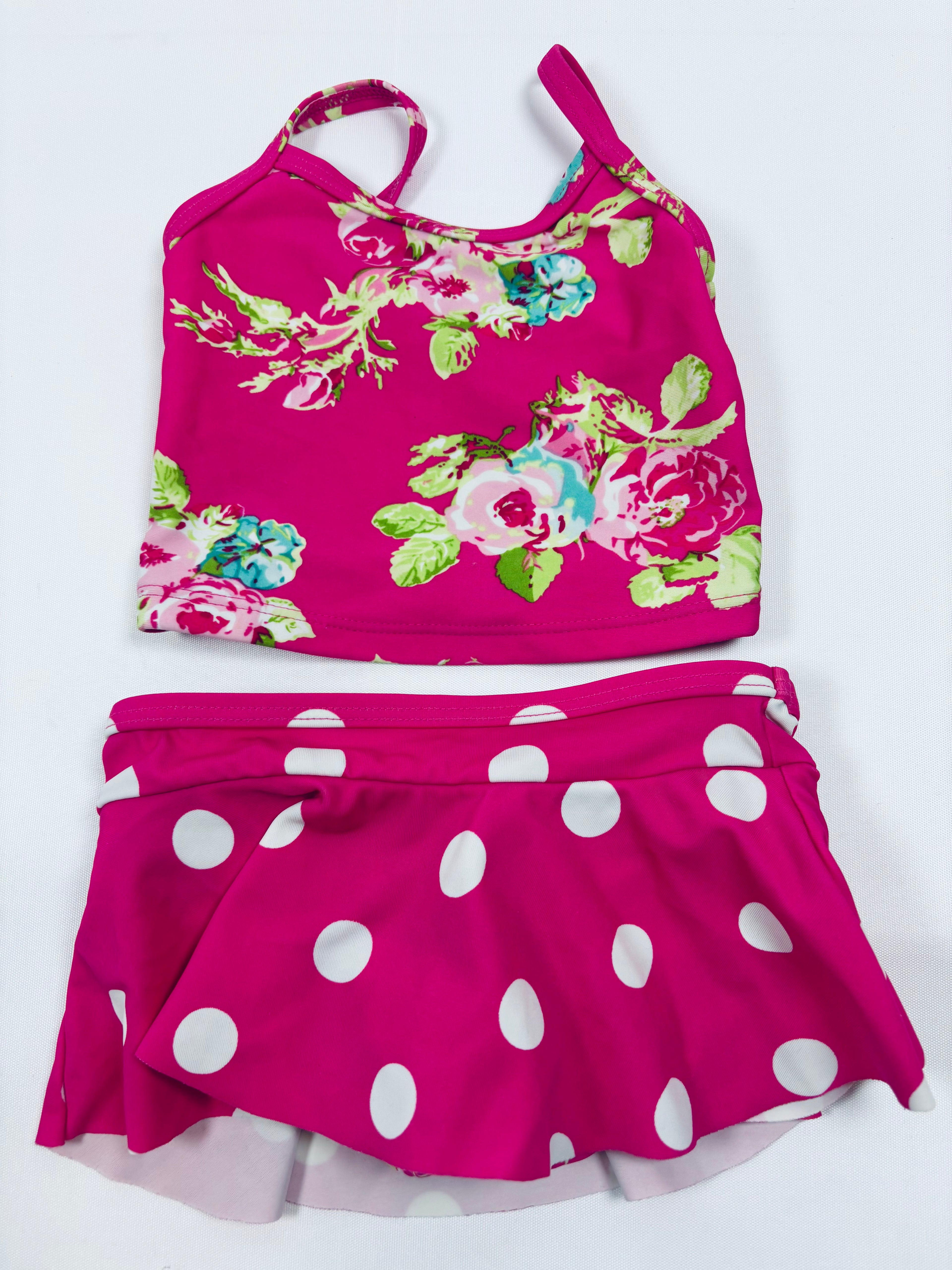 Maillot de bain 2 pièces rose à fleurs bébé fille Migros – Taille 68