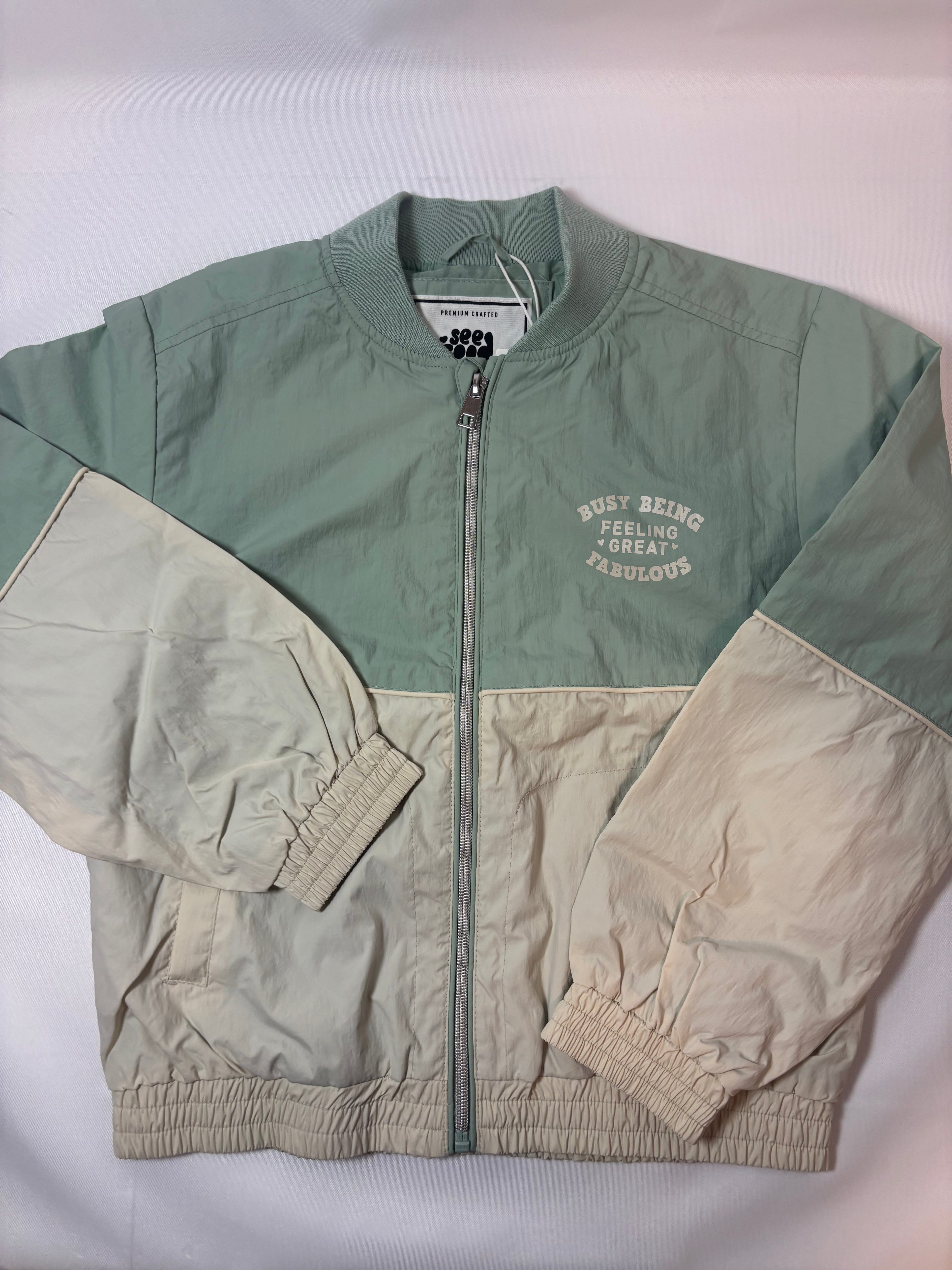 Veste blanche et verte C&A – Taille 140 fille