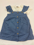 Robe bleue rayée avec body blanc – Smile – Fille taille 86