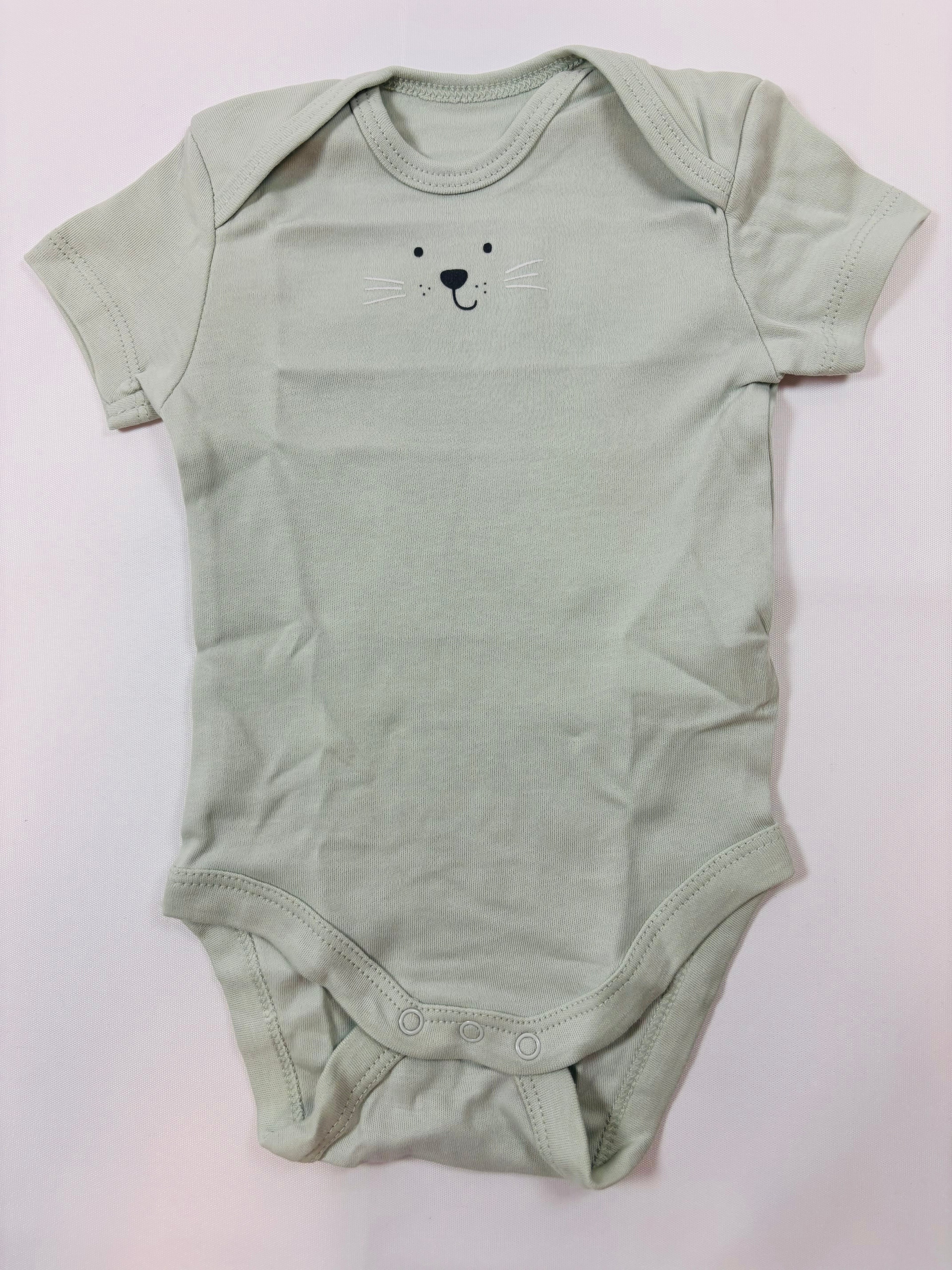 Body vert motif chat – Unisexe – 68