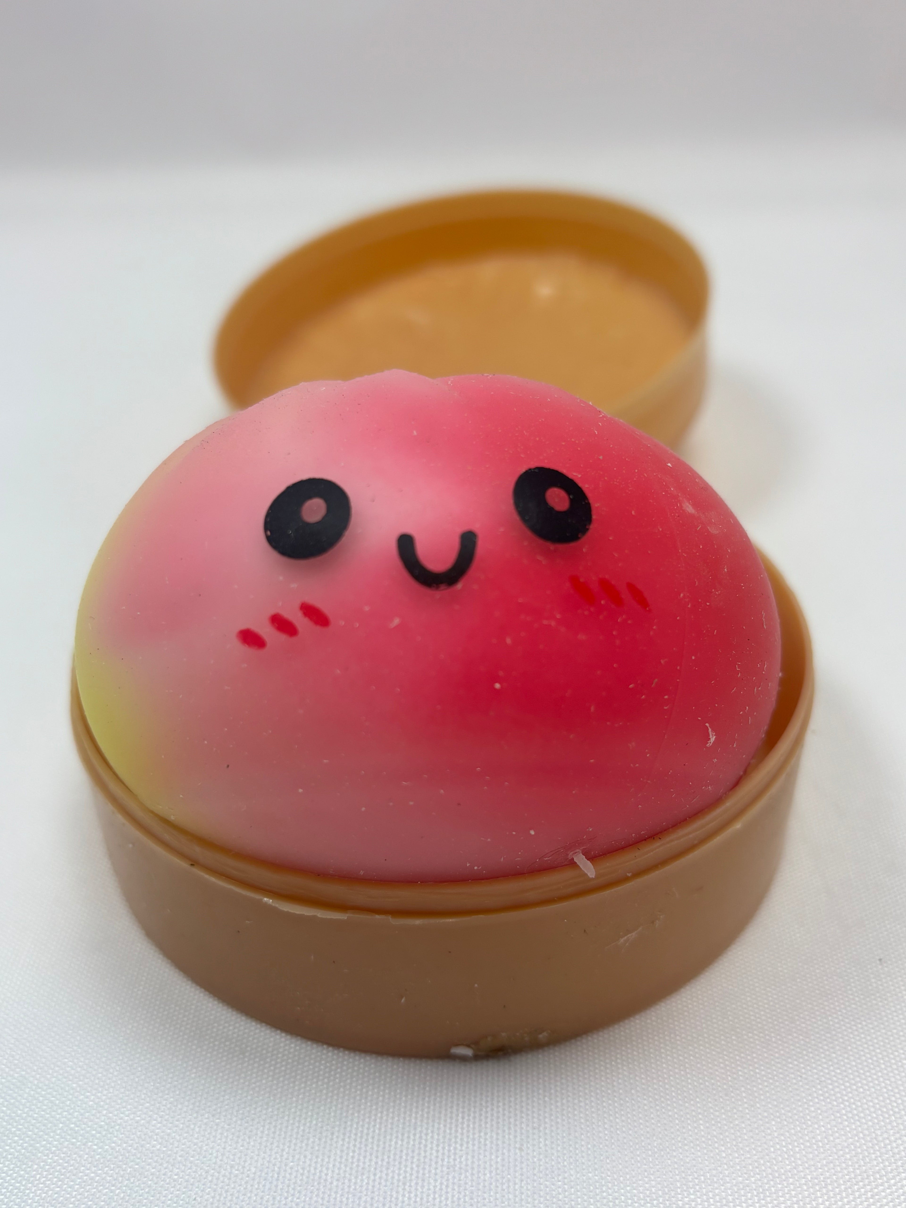 Jeu sensoriel Bun Squishy arc-en-ciel rose clair et jaune