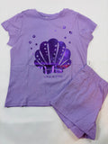 Pyjama court motif coquillage – Violet 104 (C&A)