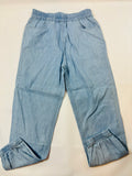 Pantalon léger bleu uni fille – taille 110